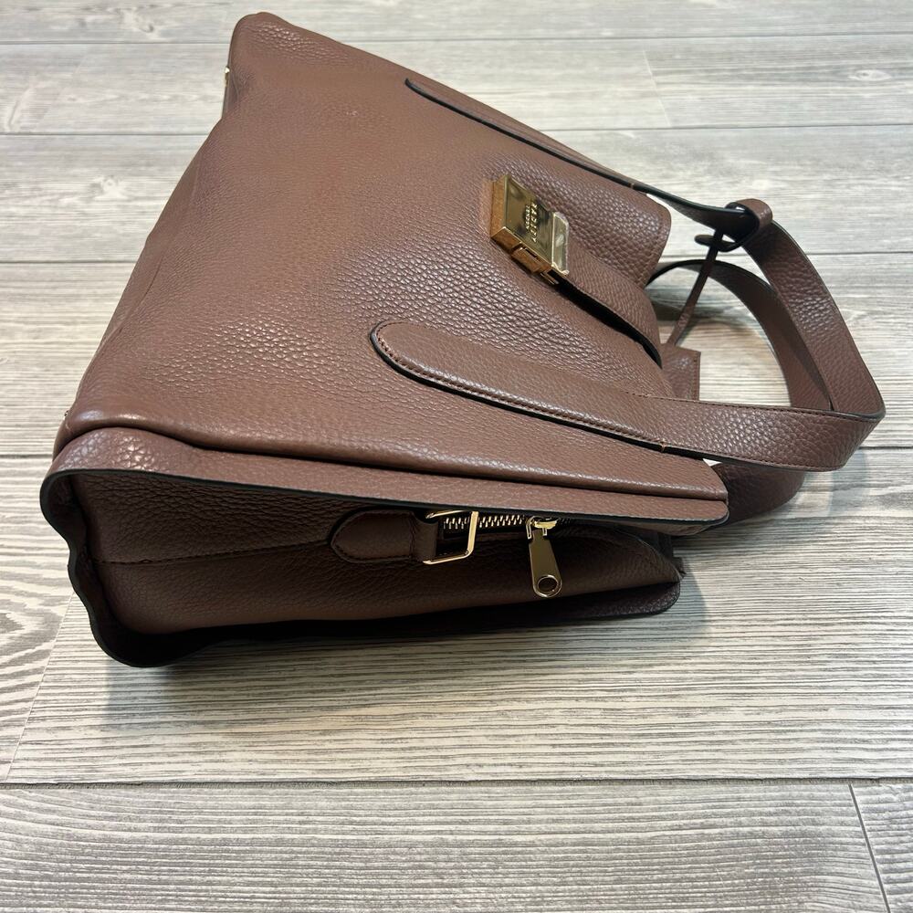 RADLEY LONDON Brown Pebbled Leather Top-Handle Crossbody - Picture 3 of 9